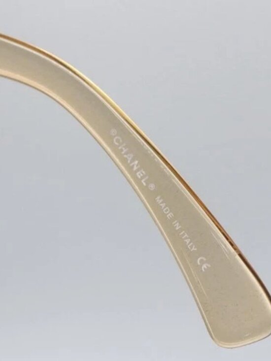CHANEL Sunglasses plastic Brown CC Auth SW1998